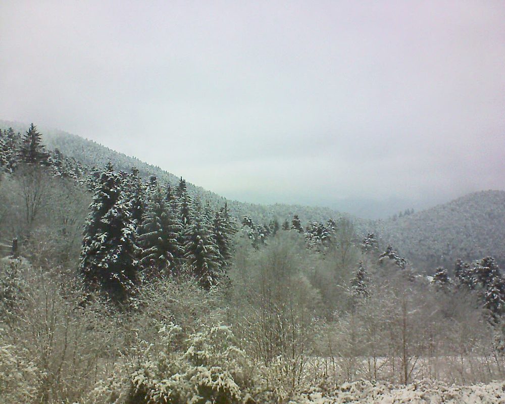 Le petit ballon vu depuis le Domaine Langmatt à Murbach le 19.02.2018 à 15:00 Le petit ballon (Alsace, Vosges) le 19.02.2018 à 15:00