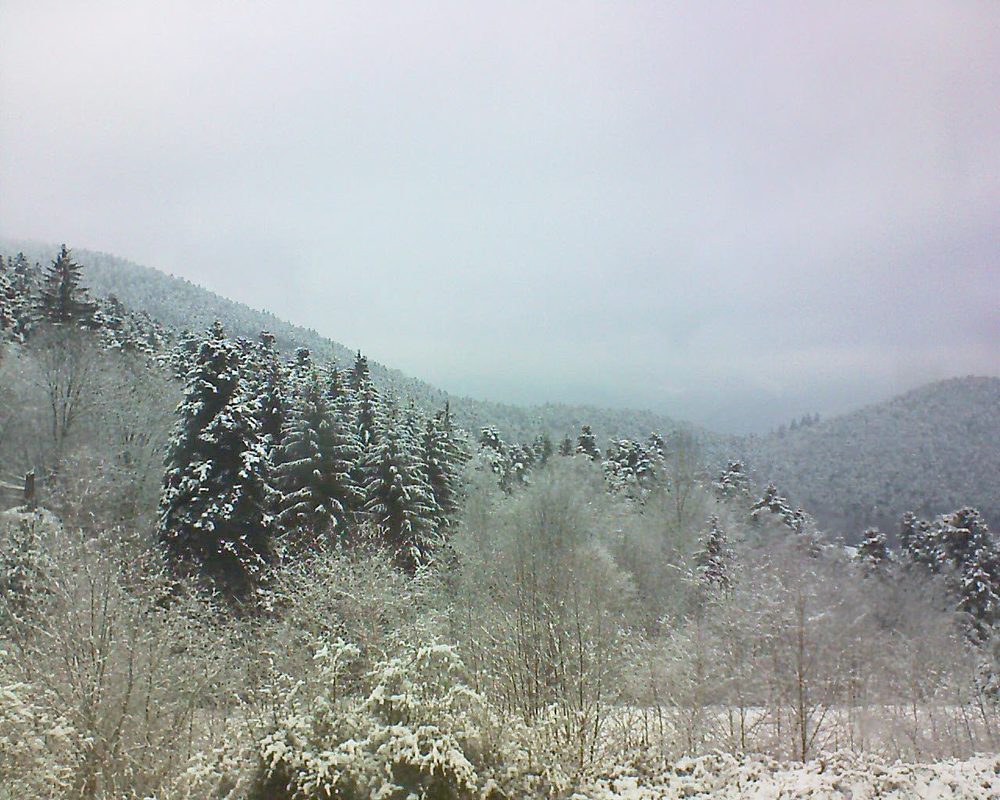 Le petit ballon vu depuis le Domaine Langmatt à Murbach le 19.02.2018 à 15:15 Le petit ballon (Alsace, Vosges) le 19.02.2018 à 15:15