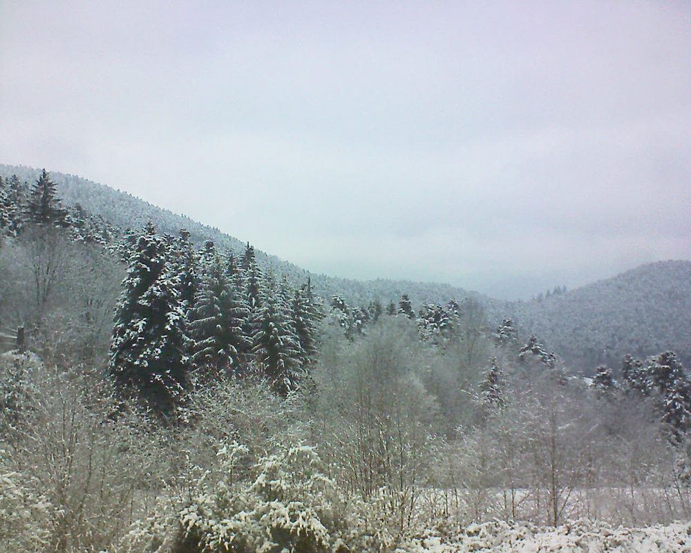 Le petit ballon vu depuis le Domaine Langmatt à Murbach le 19.02.2018 à 15:30 Le petit ballon (Alsace, Vosges) le 19.02.2018 à 15:30