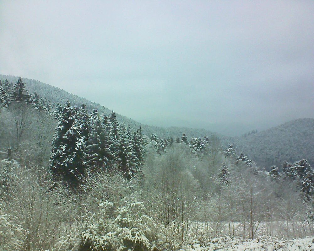 Le petit ballon vu depuis le Domaine Langmatt à Murbach le 19.02.2018 à 17:15 Le petit ballon (Alsace, Vosges) le 19.02.2018 à 17:15