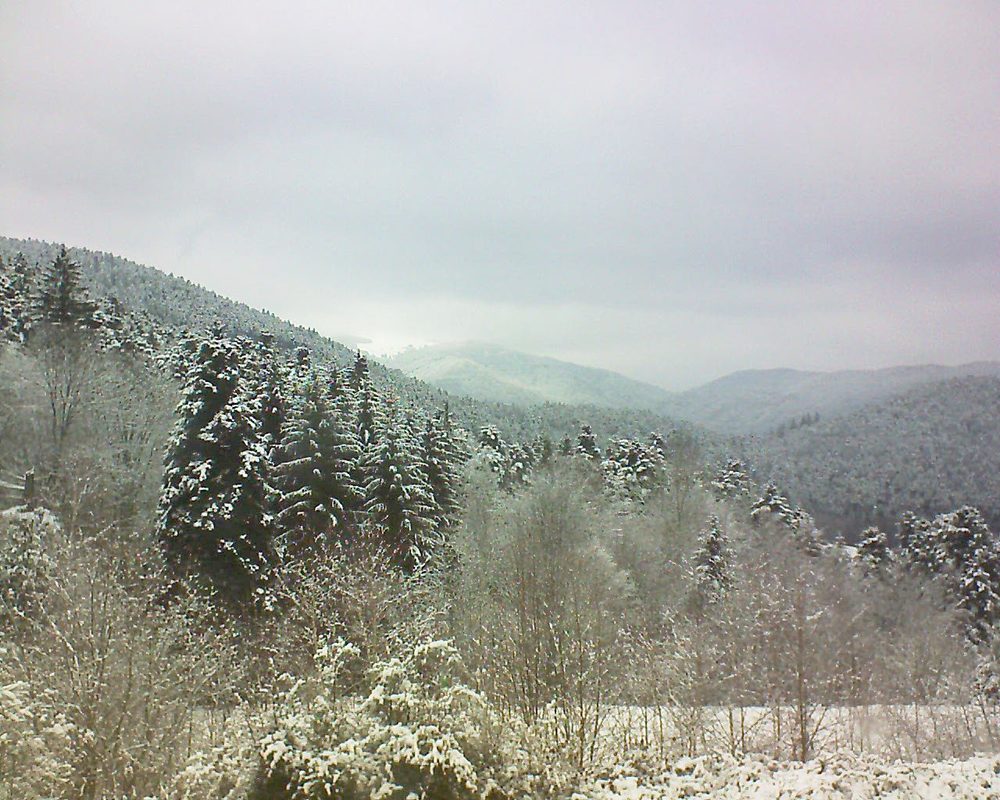 Le petit ballon vu depuis le Domaine Langmatt à Murbach le 20.02.2018 à 13:00 Le petit ballon (Alsace, Vosges) le 20.02.2018 à 13:00