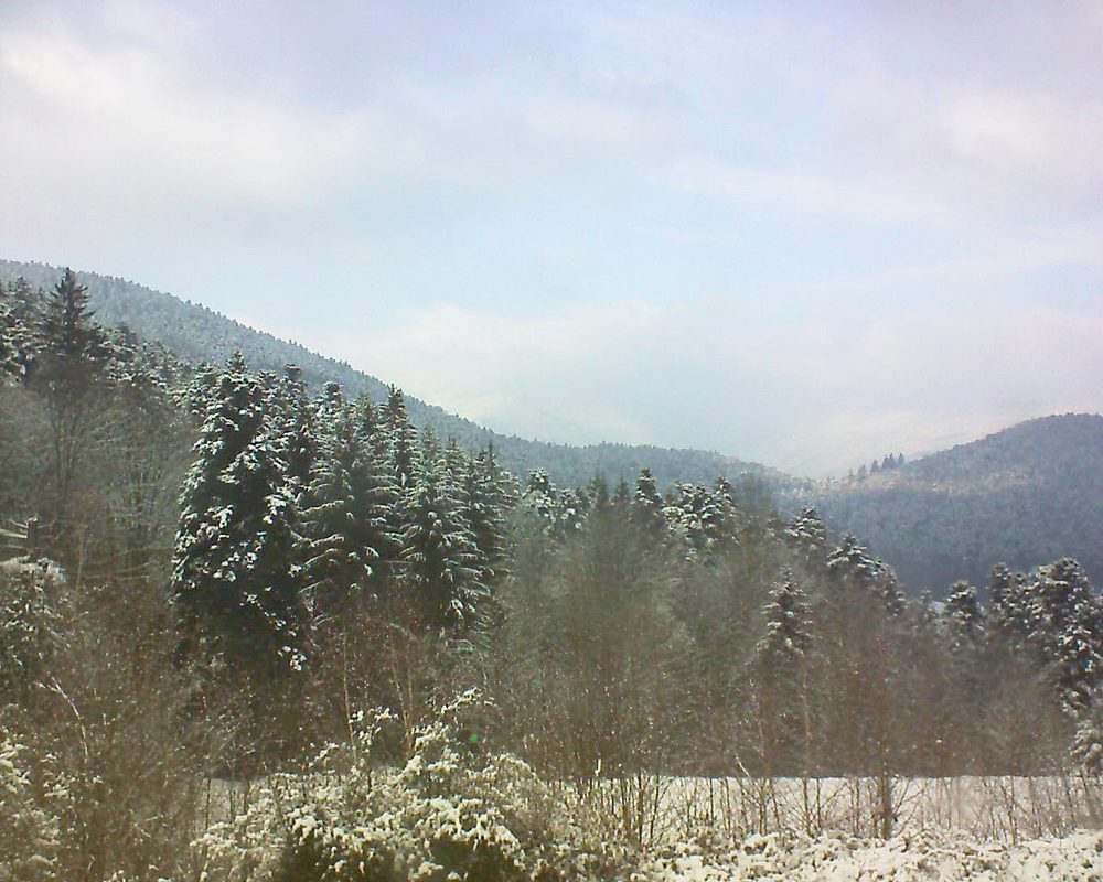 Le petit ballon vu depuis le Domaine Langmatt à Murbach le 21.02.2018 à 15:30 Le petit ballon (Alsace, Vosges) le 21.02.2018 à 15:30