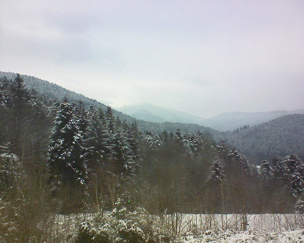 Le petit ballon vu depuis le Domaine Langmatt à Murbach le 22.02.2018 à 15:30 Le petit ballon (Alsace, Vosges) le 22.02.2018 à 15:30