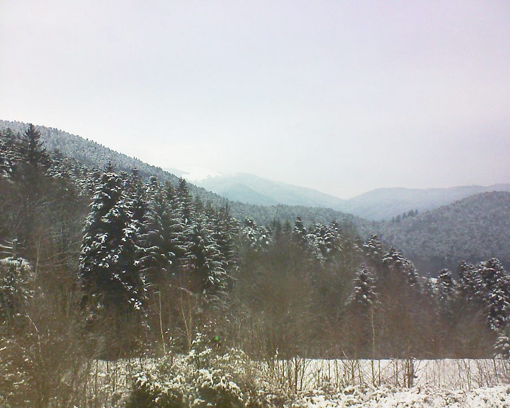 Le petit ballon vu depuis le Domaine Langmatt à Murbach le 22.02.2018 à 16:00 Le petit ballon (Alsace, Vosges) le 22.02.2018 à 16:00