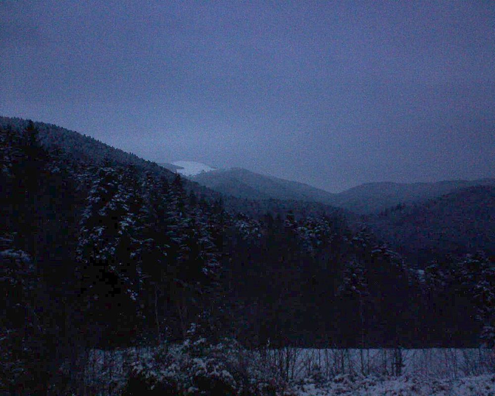 Le petit ballon vu depuis le Domaine Langmatt à Murbach le 22.02.2018 à 18:15 Le petit ballon (Alsace, Vosges) le 22.02.2018 à 18:15