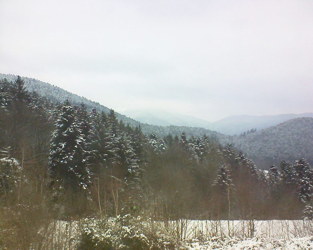Le petit ballon vu depuis le Domaine Langmatt à Murbach le 23.02.2018 à 09:15 Le petit ballon (Alsace, Vosges) le 23.02.2018 à 09:15