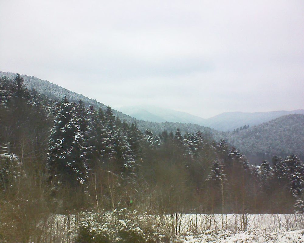 Le petit ballon vu depuis le Domaine Langmatt à Murbach le 23.02.2018 à 09:30 Le petit ballon (Alsace, Vosges) le 23.02.2018 à 09:30