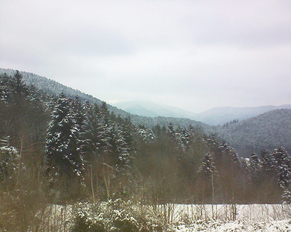 Le petit ballon vu depuis le Domaine Langmatt à Murbach le 23.02.2018 à 09:45 Le petit ballon (Alsace, Vosges) le 23.02.2018 à 09:45