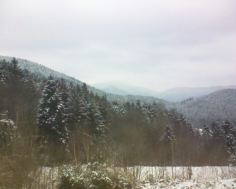 Le petit ballon vu depuis le Domaine Langmatt à Murbach le 23.02.2018 à 10:30 Le petit ballon (Alsace, Vosges) le 23.02.2018 à 10:30