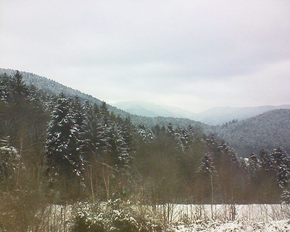 Le petit ballon vu depuis le Domaine Langmatt à Murbach le 23.02.2018 à 11:15 Le petit ballon (Alsace, Vosges) le 23.02.2018 à 11:15