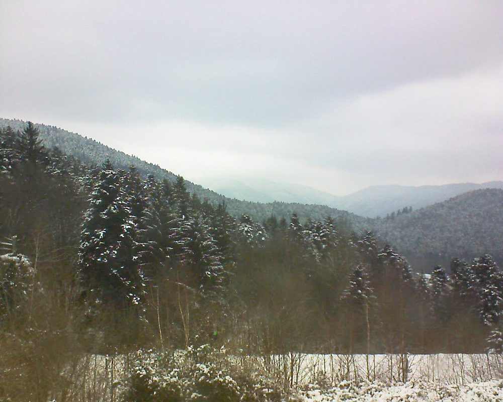 Le petit ballon vu depuis le Domaine Langmatt à Murbach le 23.02.2018 à 12:30 Le petit ballon (Alsace, Vosges) le 23.02.2018 à 12:30