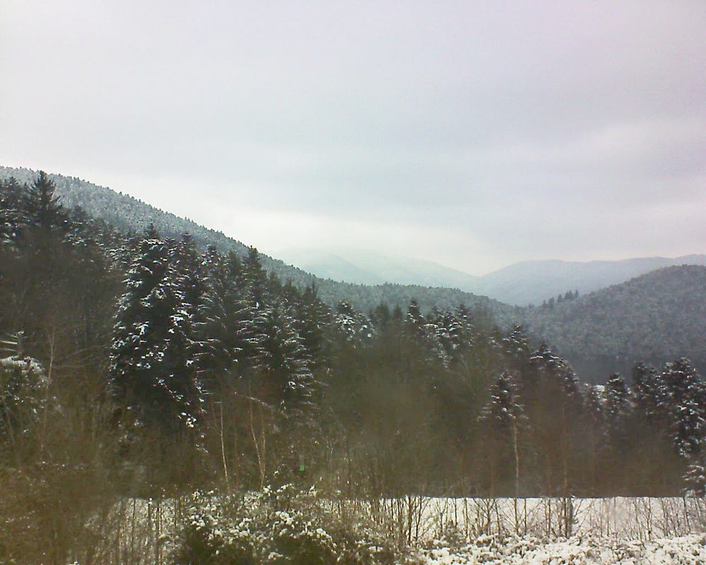 Le petit ballon vu depuis le Domaine Langmatt à Murbach le 23.02.2018 à 13:00 Le petit ballon (Alsace, Vosges) le 23.02.2018 à 13:00