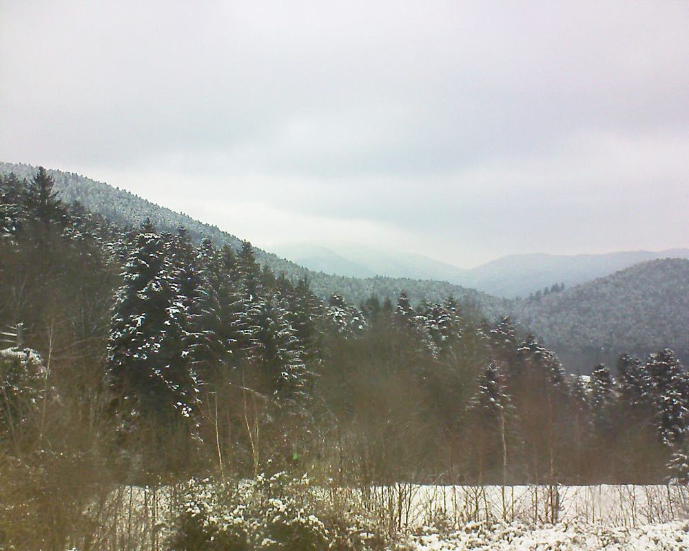 Le petit ballon vu depuis le Domaine Langmatt à Murbach le 23.02.2018 à 13:15 Le petit ballon (Alsace, Vosges) le 23.02.2018 à 13:15