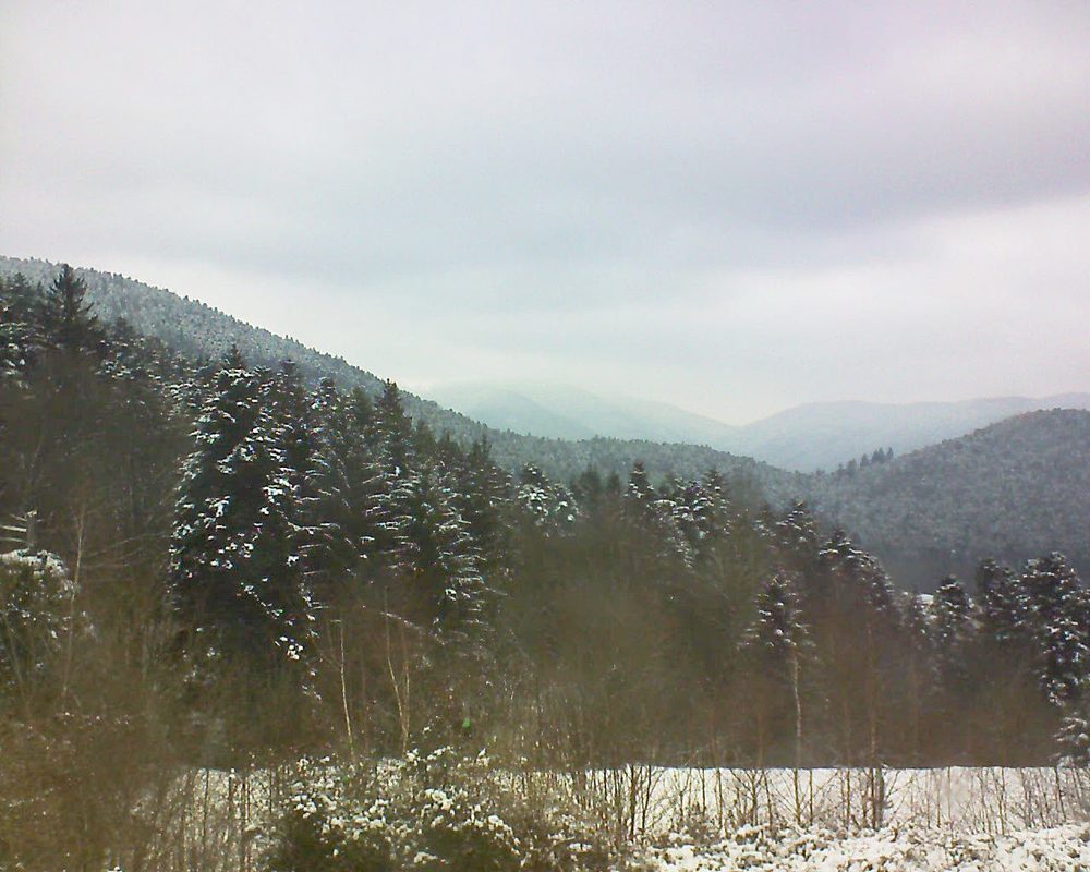 Le petit ballon vu depuis le Domaine Langmatt à Murbach le 23.02.2018 à 13:30 Le petit ballon (Alsace, Vosges) le 23.02.2018 à 13:30