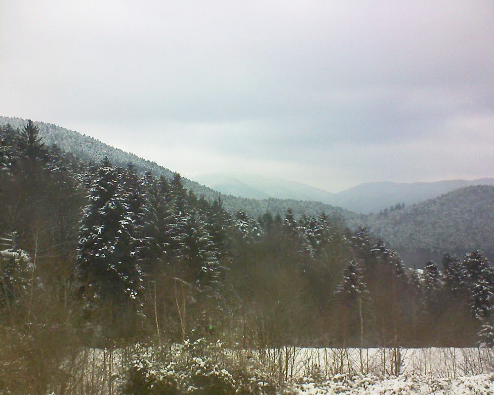 Le petit ballon vu depuis le Domaine Langmatt à Murbach le 23.02.2018 à 14:15 Le petit ballon (Alsace, Vosges) le 23.02.2018 à 14:15