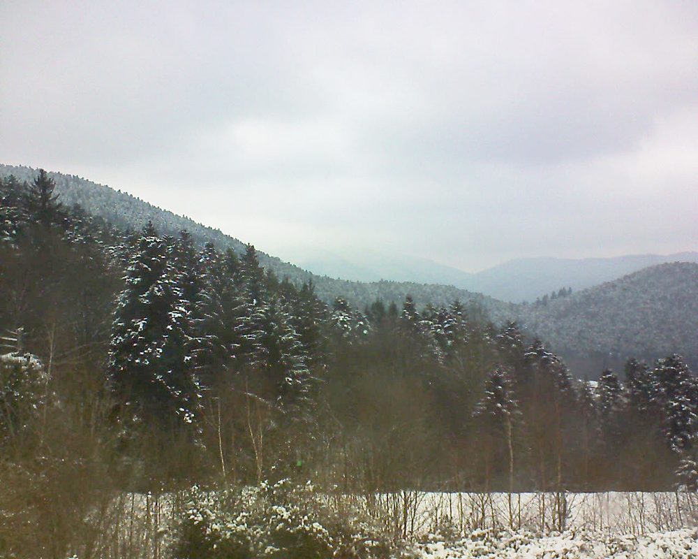 Le petit ballon vu depuis le Domaine Langmatt à Murbach le 23.02.2018 à 15:00 Le petit ballon (Alsace, Vosges) le 23.02.2018 à 15:00