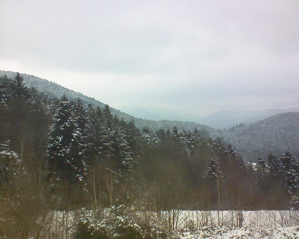 Le petit ballon vu depuis le Domaine Langmatt à Murbach le 23.02.2018 à 15:30 Le petit ballon (Alsace, Vosges) le 23.02.2018 à 15:30