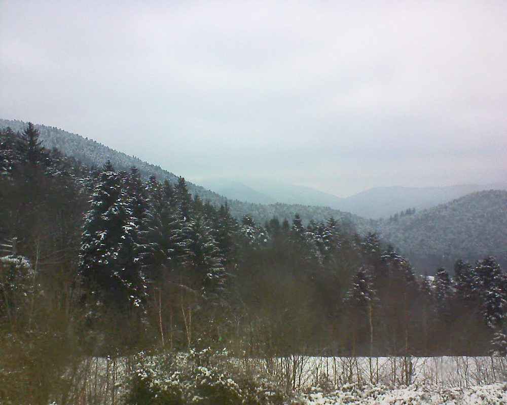 Le petit ballon vu depuis le Domaine Langmatt à Murbach le 23.02.2018 à 16:30 Le petit ballon (Alsace, Vosges) le 23.02.2018 à 16:30