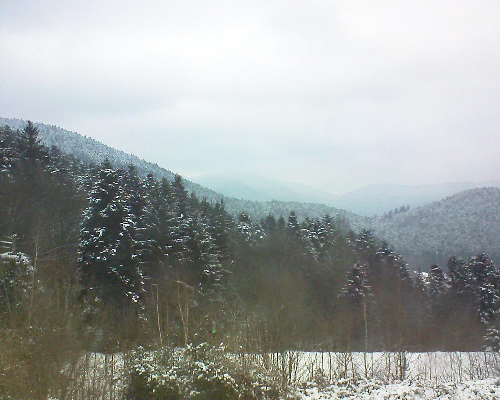 Le petit ballon vu depuis le Domaine Langmatt à Murbach le 23.02.2018 à 17:15 Le petit ballon (Alsace, Vosges) le 23.02.2018 à 17:15