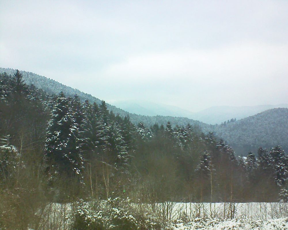 Le petit ballon vu depuis le Domaine Langmatt à Murbach le 23.02.2018 à 17:30 Le petit ballon (Alsace, Vosges) le 23.02.2018 à 17:30
