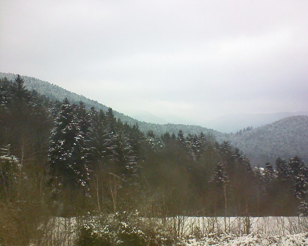 Le petit ballon vu depuis le Domaine Langmatt à Murbach le 24.02.2018 à 10:15 Le petit ballon (Alsace, Vosges) le 24.02.2018 à 10:15