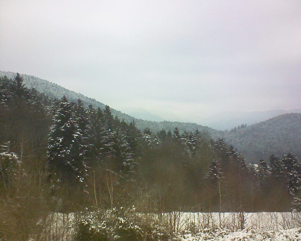 Le petit ballon vu depuis le Domaine Langmatt à Murbach le 24.02.2018 à 10:30 Le petit ballon (Alsace, Vosges) le 24.02.2018 à 10:30