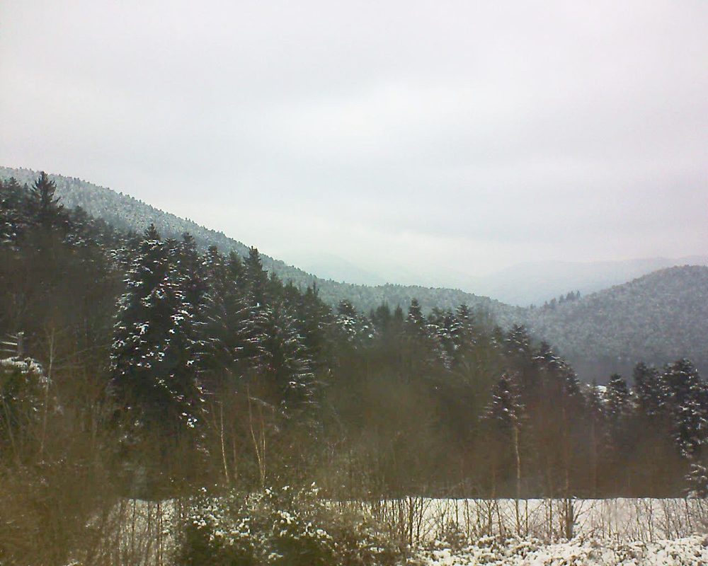Le petit ballon vu depuis le Domaine Langmatt à Murbach le 24.02.2018 à 11:00 Le petit ballon (Alsace, Vosges) le 24.02.2018 à 11:00