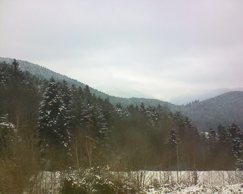 Le petit ballon vu depuis le Domaine Langmatt à Murbach le 24.02.2018 à 11:45 Le petit ballon (Alsace, Vosges) le 24.02.2018 à 11:45