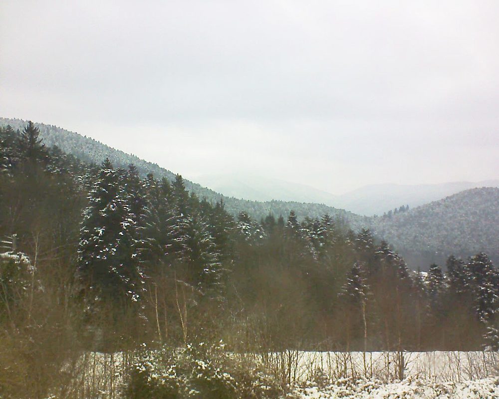 Le petit ballon vu depuis le Domaine Langmatt à Murbach le 24.02.2018 à 12:15 Le petit ballon (Alsace, Vosges) le 24.02.2018 à 12:15