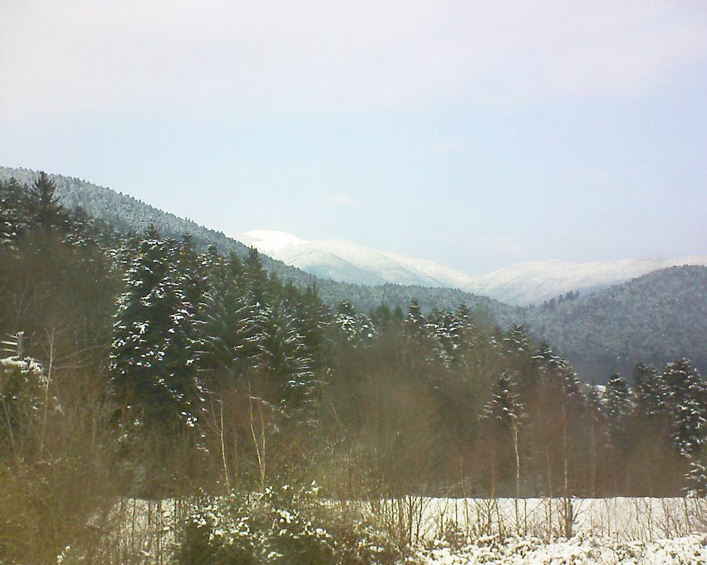 Le petit ballon vu depuis le Domaine Langmatt à Murbach le 24.02.2018 à 13:30 Le petit ballon (Alsace, Vosges) le 24.02.2018 à 13:30