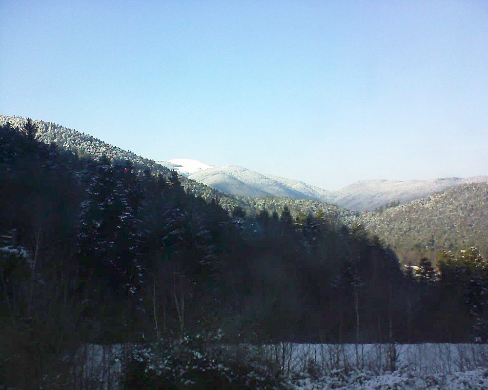 Le petit ballon vu depuis le Domaine Langmatt à Murbach le 24.02.2018 à 16:00 Le petit ballon (Alsace, Vosges) le 24.02.2018 à 16:00