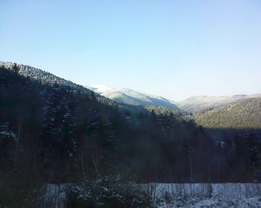 Le petit ballon vu depuis le Domaine Langmatt à Murbach le 24.02.2018 à 16:30 Le petit ballon (Alsace, Vosges) le 24.02.2018 à 16:30