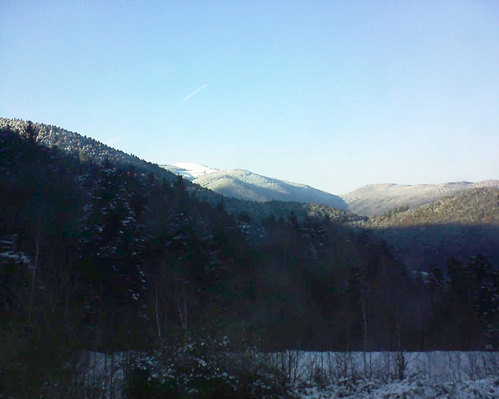 Le petit ballon vu depuis le Domaine Langmatt à Murbach le 24.02.2018 à 16:45 Le petit ballon (Alsace, Vosges) le 24.02.2018 à 16:45