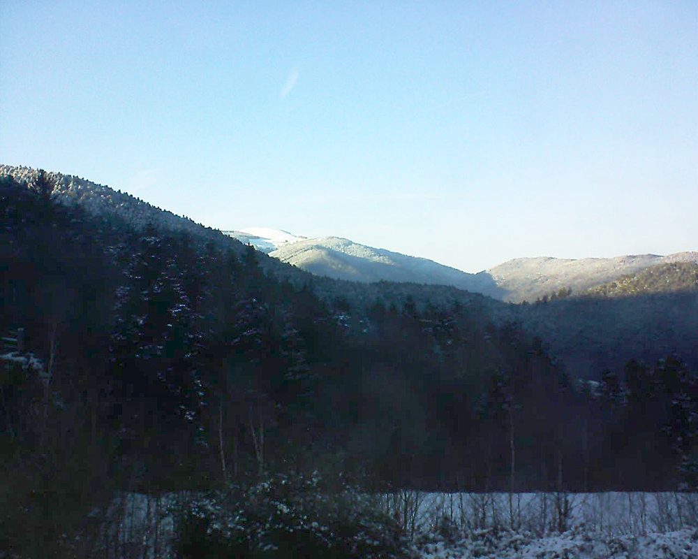 Le petit ballon vu depuis le Domaine Langmatt à Murbach le 24.02.2018 à 17:00 Le petit ballon (Alsace, Vosges) le 24.02.2018 à 17:00