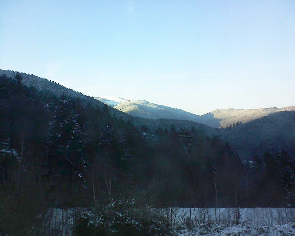 Le petit ballon vu depuis le Domaine Langmatt à Murbach le 24.02.2018 à 17:15 Le petit ballon (Alsace, Vosges) le 24.02.2018 à 17:15