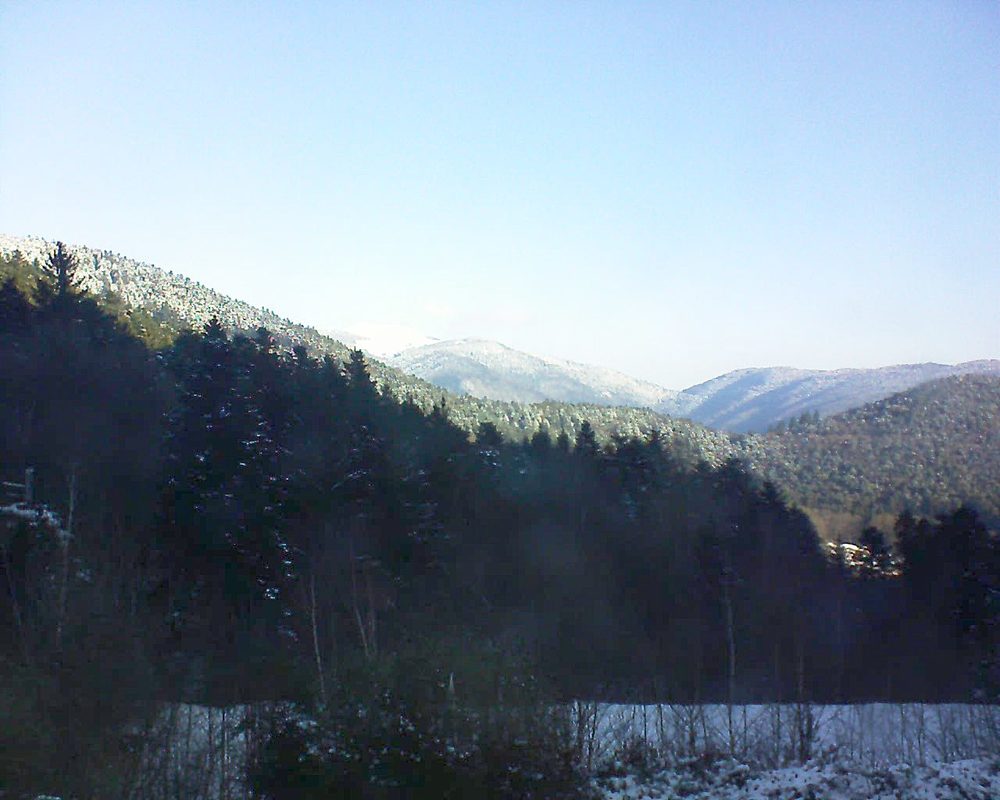 Le petit ballon vu depuis le Domaine Langmatt à Murbach le 25.02.2018 à 09:15 Le petit ballon (Alsace, Vosges) le 25.02.2018 à 09:15