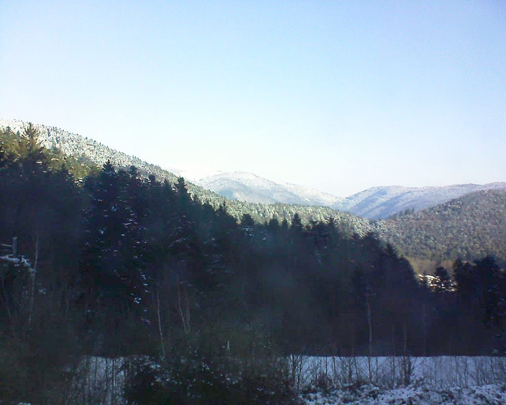 Le petit ballon vu depuis le Domaine Langmatt à Murbach le 25.02.2018 à 09:30 Le petit ballon (Alsace, Vosges) le 25.02.2018 à 09:30
