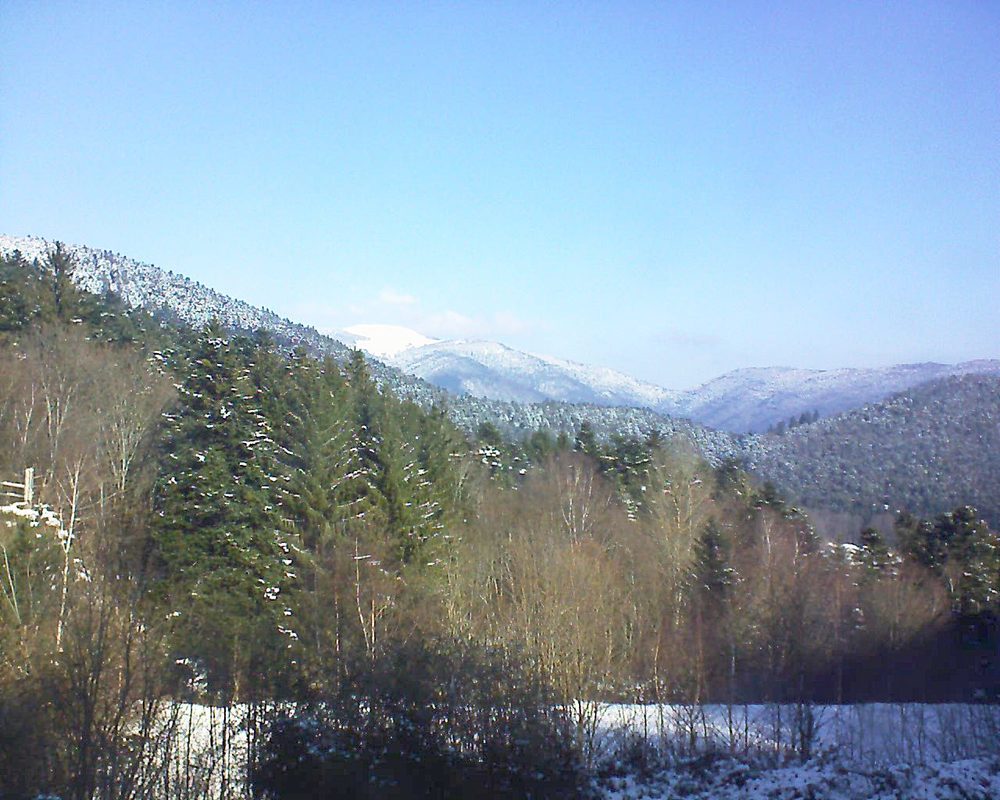 Le petit ballon vu depuis le Domaine Langmatt à Murbach le 25.02.2018 à 10:45 Le petit ballon (Alsace, Vosges) le 25.02.2018 à 10:45