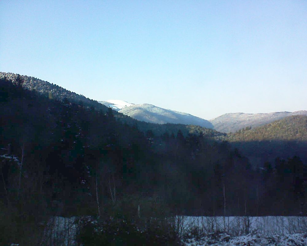 Le petit ballon vu depuis le Domaine Langmatt à Murbach le 25.02.2018 à 16:45 Le petit ballon (Alsace, Vosges) le 25.02.2018 à 16:45
