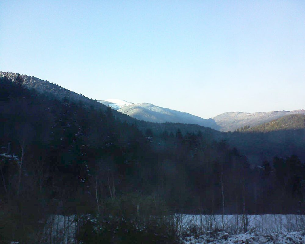 Le petit ballon vu depuis le Domaine Langmatt à Murbach le 25.02.2018 à 17:00 Le petit ballon (Alsace, Vosges) le 25.02.2018 à 17:00