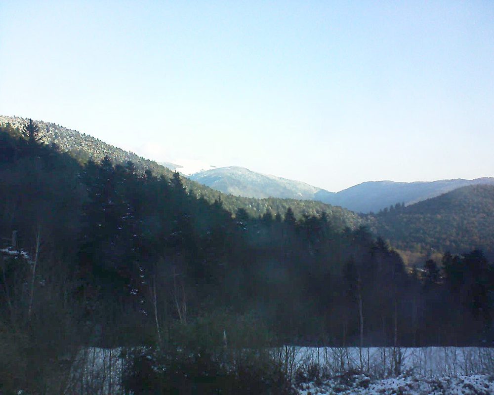 Le petit ballon vu depuis le Domaine Langmatt à Murbach le 26.02.2018 à 08:15 Le petit ballon (Alsace, Vosges) le 26.02.2018 à 08:15