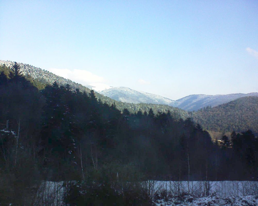 Le petit ballon vu depuis le Domaine Langmatt à Murbach le 26.02.2018 à 09:15 Le petit ballon (Alsace, Vosges) le 26.02.2018 à 09:15
