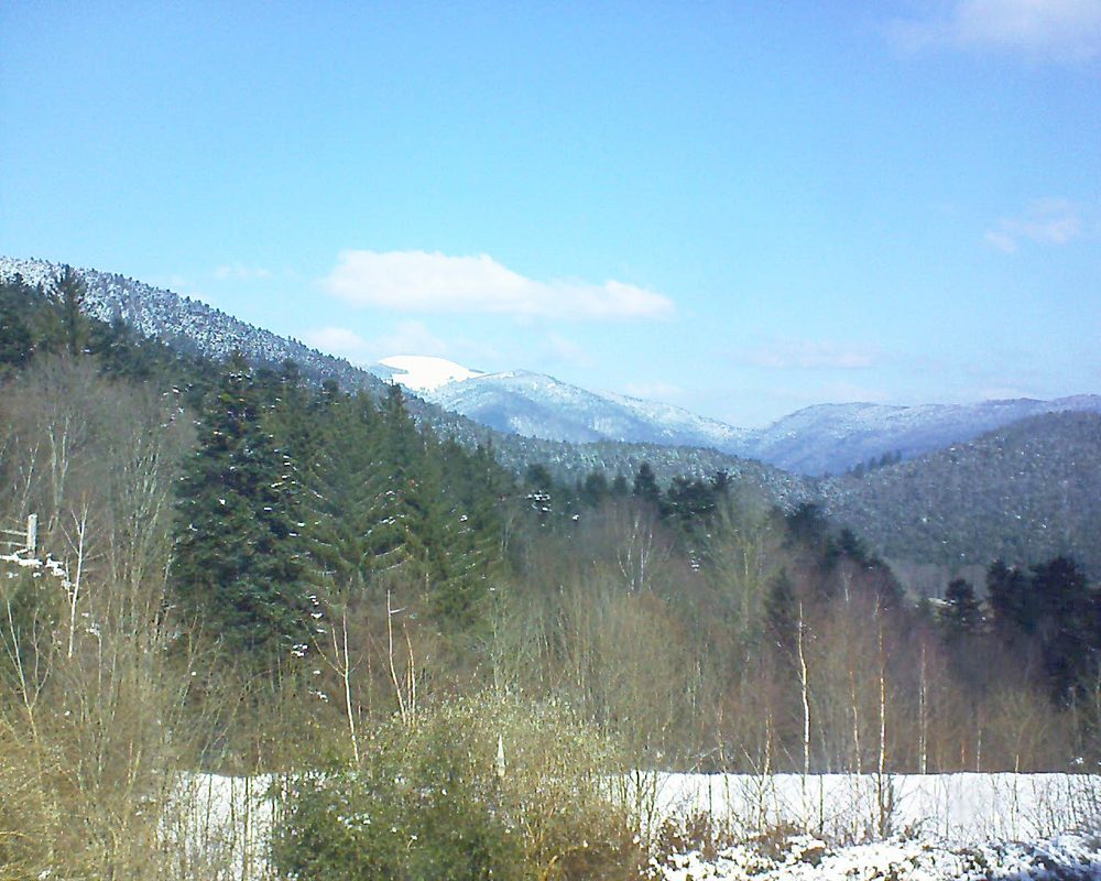 Le petit ballon vu depuis le Domaine Langmatt à Murbach le 26.02.2018 à 12:00 Le petit ballon (Alsace, Vosges) le 26.02.2018 à 12:00
