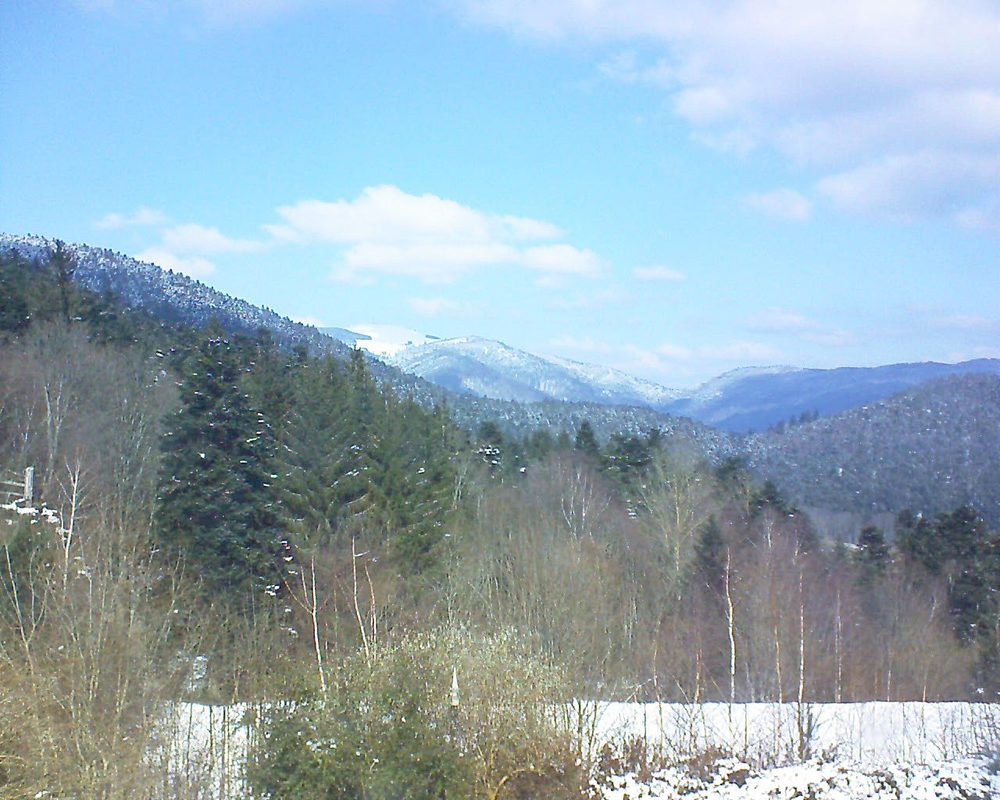 Le petit ballon vu depuis le Domaine Langmatt à Murbach le 26.02.2018 à 12:30 Le petit ballon (Alsace, Vosges) le 26.02.2018 à 12:30