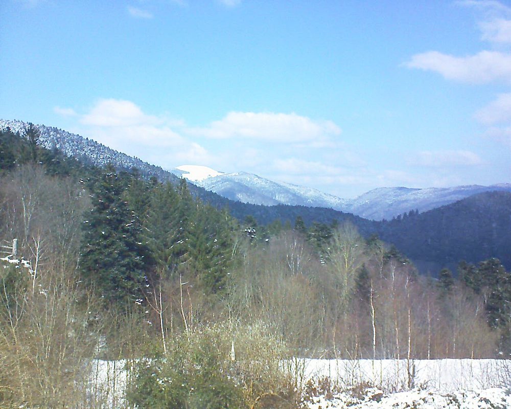 Le petit ballon vu depuis le Domaine Langmatt à Murbach le 26.02.2018 à 13:00 Le petit ballon (Alsace, Vosges) le 26.02.2018 à 13:00