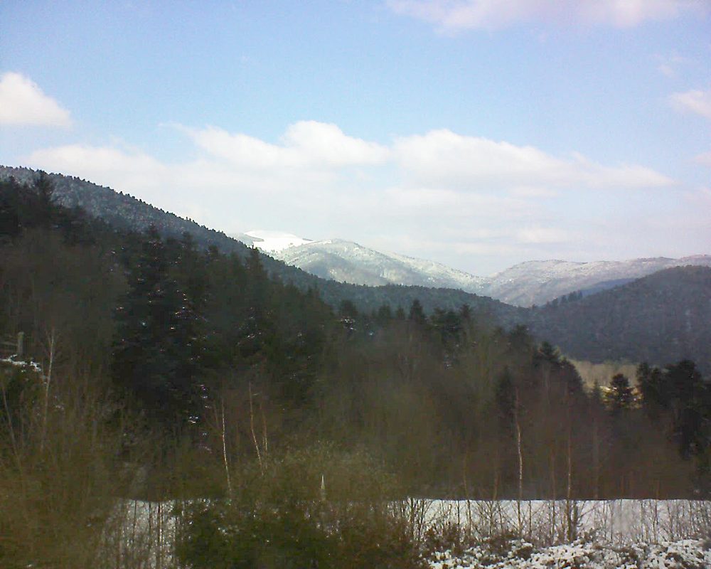 Le petit ballon vu depuis le Domaine Langmatt à Murbach le 26.02.2018 à 13:30 Le petit ballon (Alsace, Vosges) le 26.02.2018 à 13:30