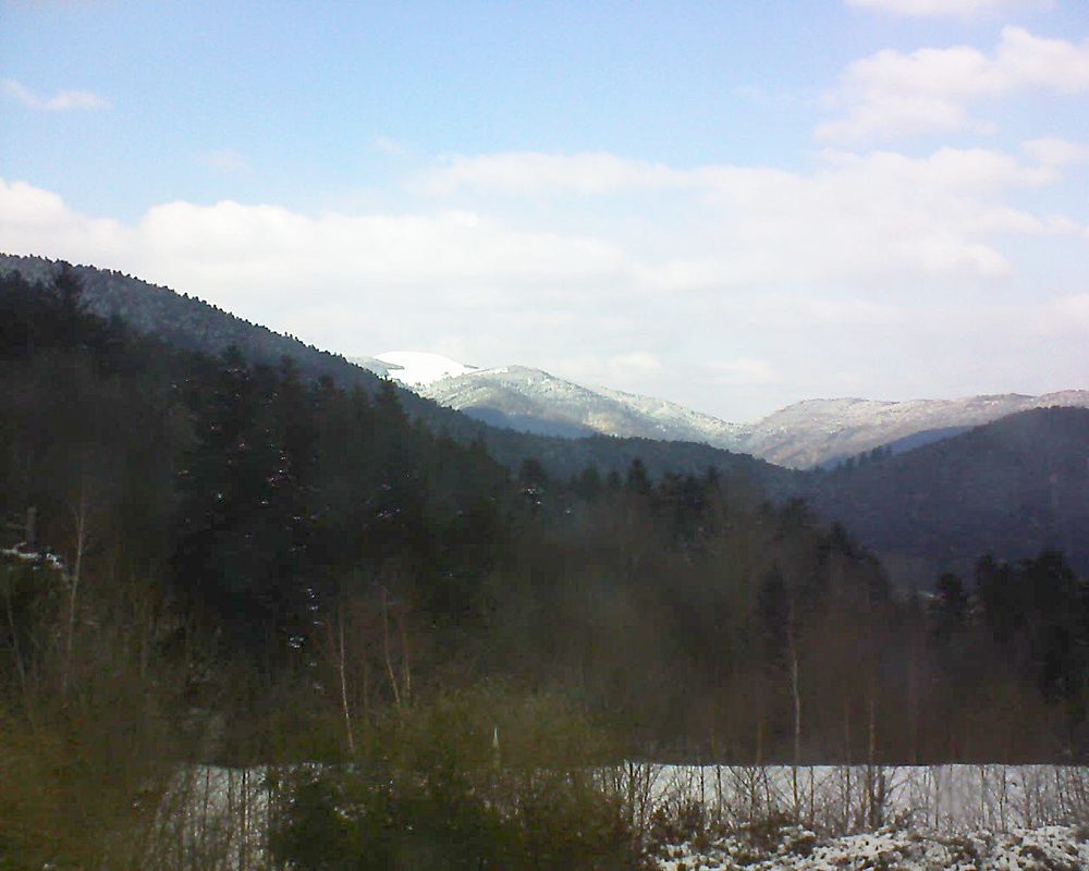 Le petit ballon vu depuis le Domaine Langmatt à Murbach le 26.02.2018 à 14:45 Le petit ballon (Alsace, Vosges) le 26.02.2018 à 14:45