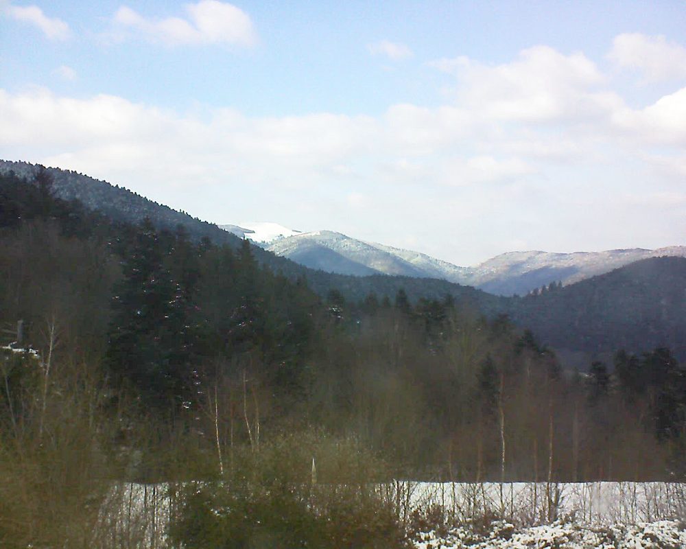 Le petit ballon vu depuis le Domaine Langmatt à Murbach le 26.02.2018 à 16:00 Le petit ballon (Alsace, Vosges) le 26.02.2018 à 16:00