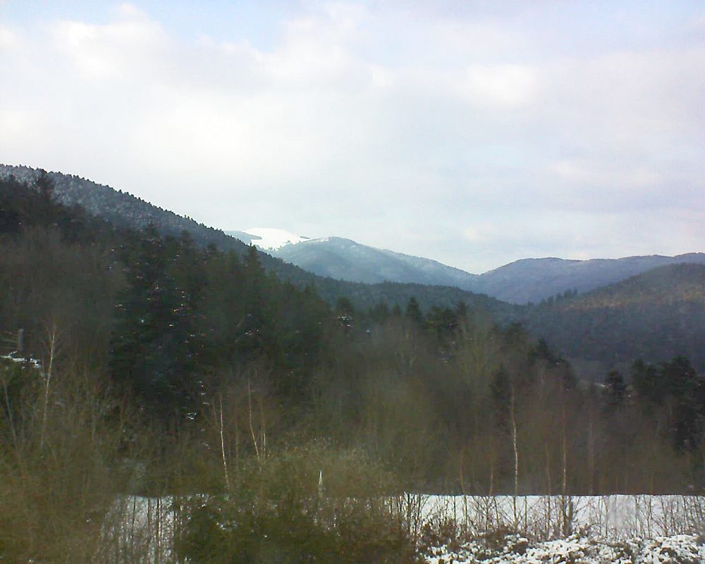 Le petit ballon vu depuis le Domaine Langmatt à Murbach le 26.02.2018 à 17:00 Le petit ballon (Alsace, Vosges) le 26.02.2018 à 17:00