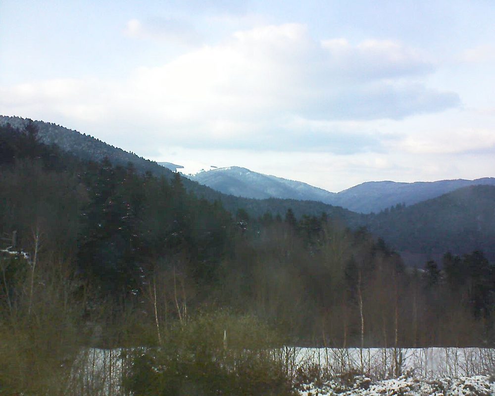 Le petit ballon vu depuis le Domaine Langmatt à Murbach le 26.02.2018 à 17:15 Le petit ballon (Alsace, Vosges) le 26.02.2018 à 17:15